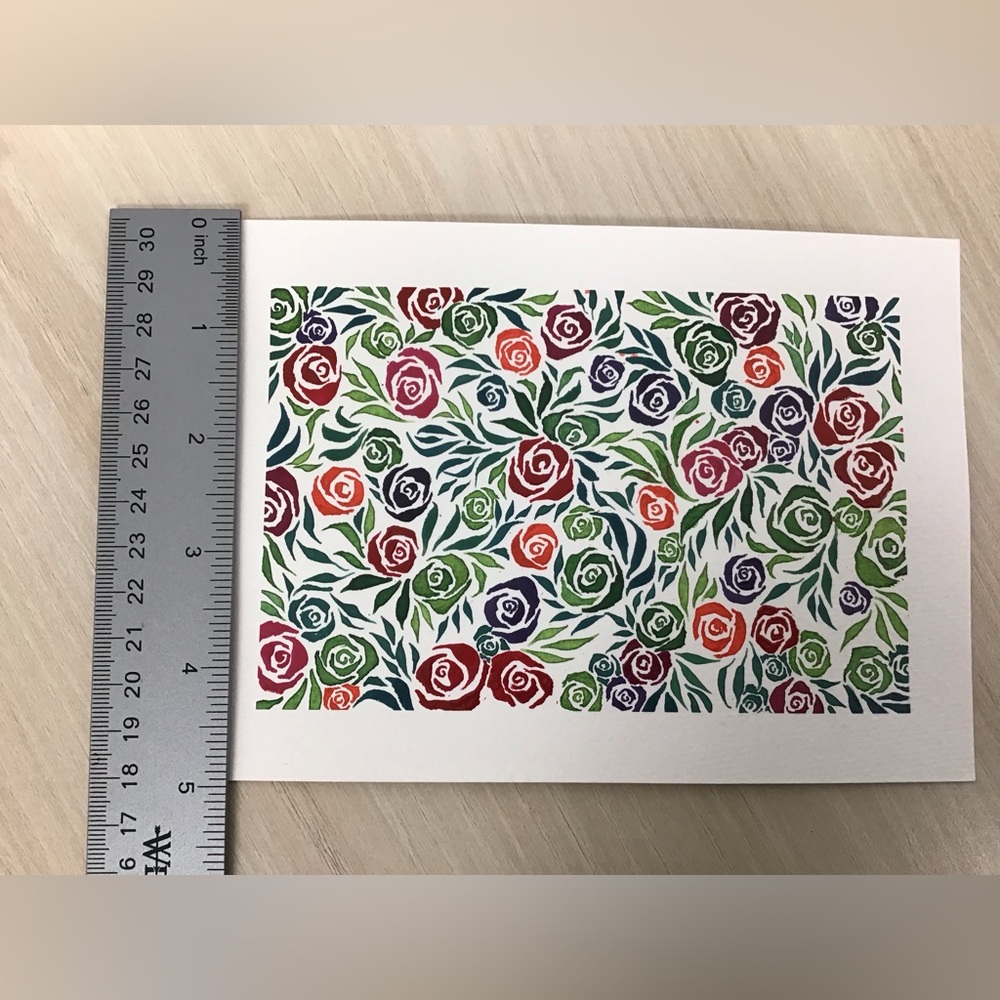 Original Floral India Ink Drawing - Picture 3 of 3